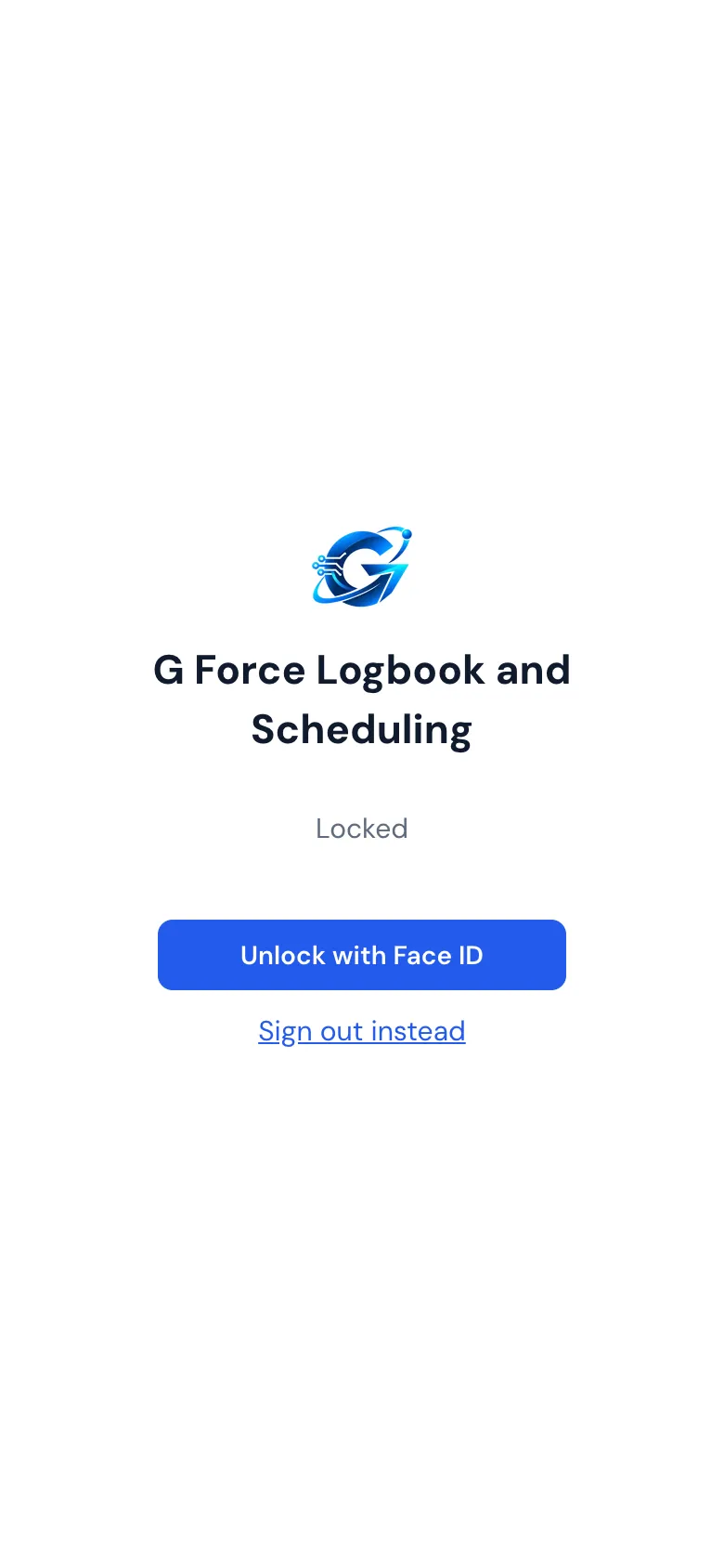 The app locked on a phone, with an Unlock with Face ID button